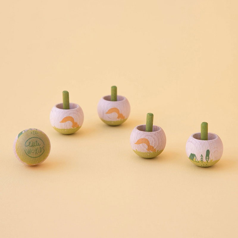 Barcelona wooden spinning top